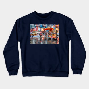 New York City Rainy Day Reflections Crewneck Sweatshirt